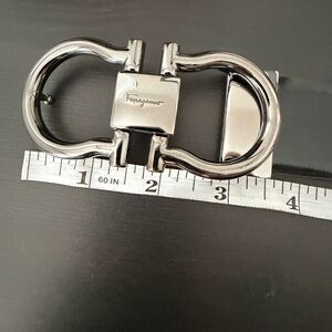 Salvatore Ferragamo Shiny Silver Belt Buckle